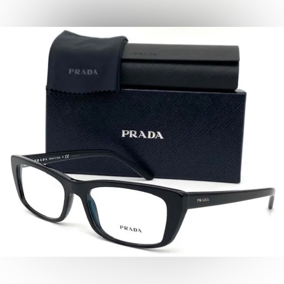 New-Prada PR 10XV 1B0101 Black 54mm Eyeglasses - Picture 2 of 6